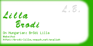 lilla brodi business card